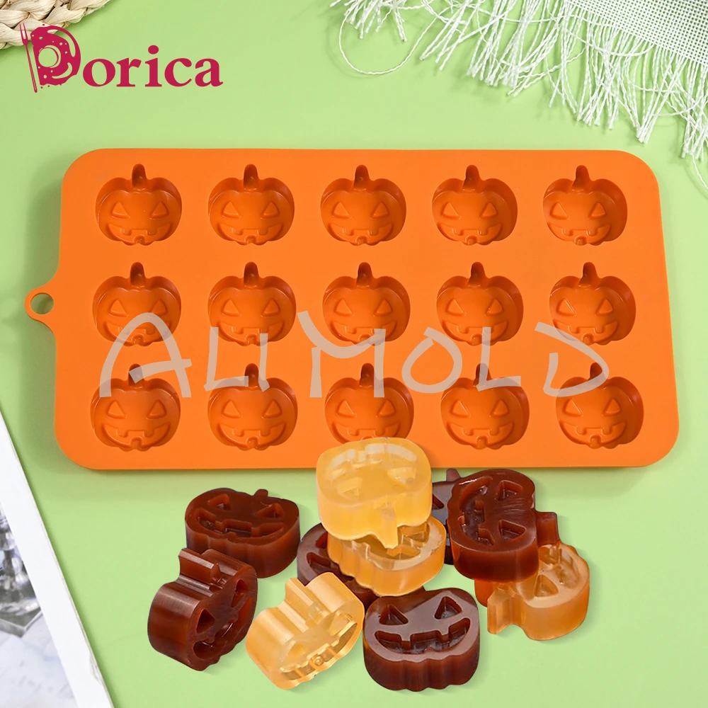 15 Cavities Pumpkin Design Silicone Mold Candy Chocolate Pastry Mould DIY Aroma Gypsum Soap Model Cake Decorating Tools Bakeware