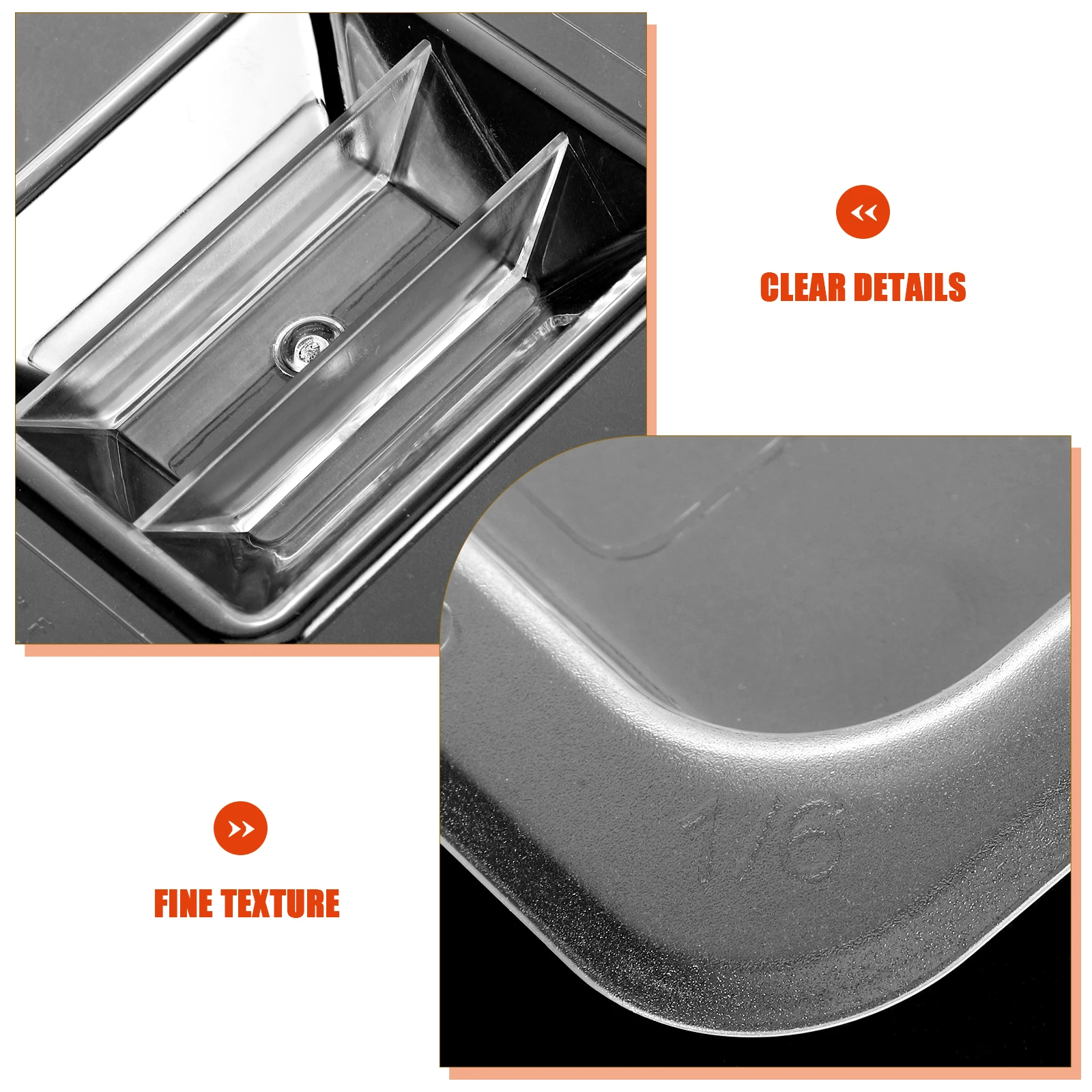 

6pcs Clear Reusable Plastic Food Pan Lids With Handle 1/6 Size Universal Restaurant Hotel Catering Cover For Dessert Fruit