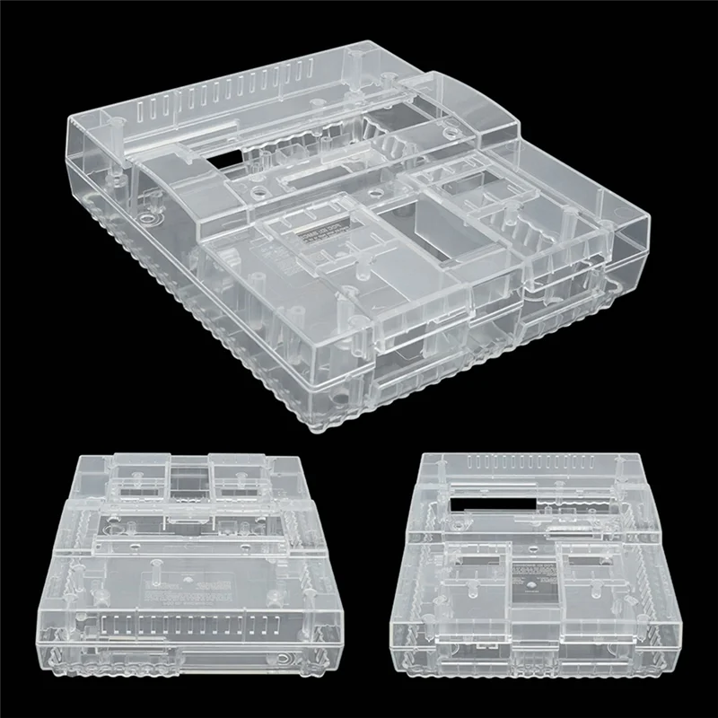 

SQPP-For SNES Replacement Shell Transparent Case For US Version SNS-001Replacement Shell Translucent Case Tran Black