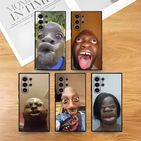 Ugly Man Funny Spoof Phone Case For Samsung Galaxy S25 S24 S22 S23 Ultra S21 S20 Plus 5G Frosted Non-Slip Full Cover