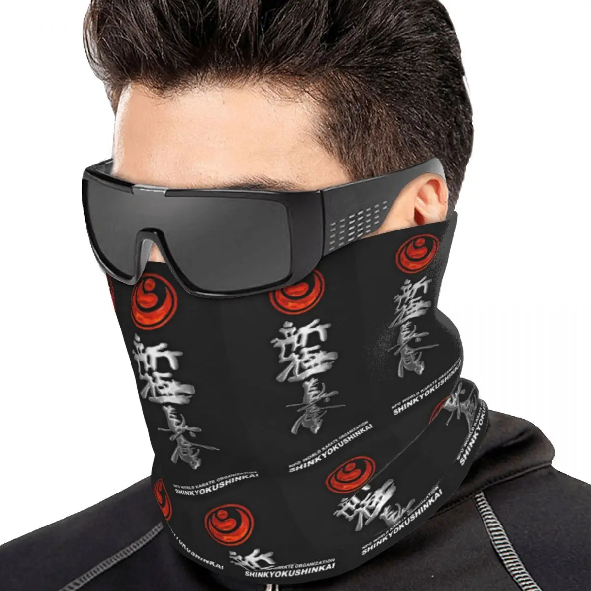 Kyokushin Karate Bushido Values Multifunctional Elastic Neck Gaiter Dust Proof Face Cover Bandana Unisex Cycling Hiking Fishing