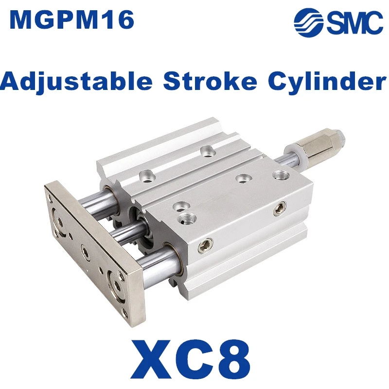 

MGPM16 Adjustable Stroke New SMC MGPM16-10BZ-XC8 MGPM16-20BZ-XC8 MGPM16-25BZ-XC8 Extension Compact Guide Cylinder