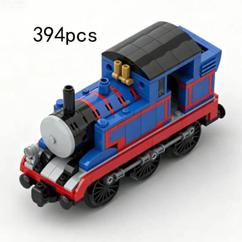 MOC Mini Train 394pcs Small Particle Building Blocks Steam Train Model Toy Gift