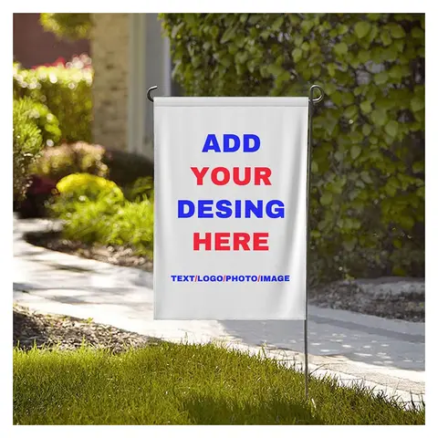Custom Garden Flag For Outdoor Personalized Yard Flags Customized Flag Double Sided 3 Layers For House Lawn Banner No Stand