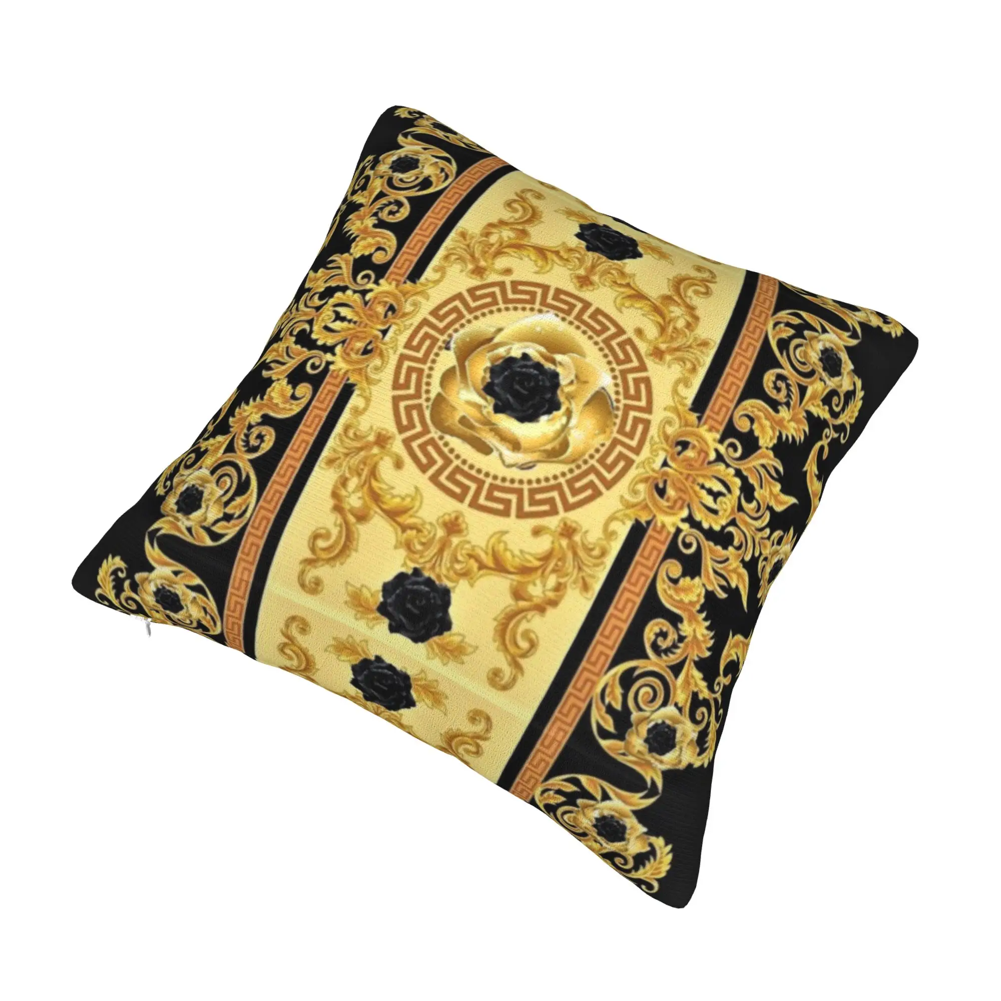 Renaissance Baroque Floral Pillow Sofa European Art Luxury Cushion Cover Square Pillowcase