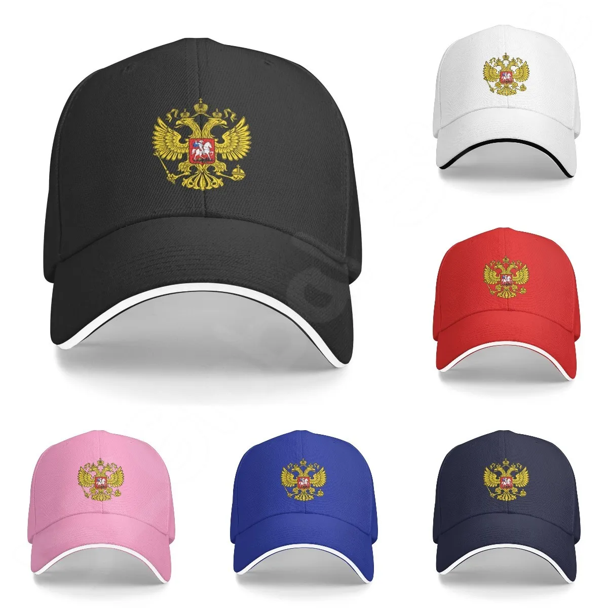 Russian Federation National Emblem Baseball Caps Coat of Arms of Russia Nickel Eagle Cotton Outdoor Sports Dad Hat Trucker Hats