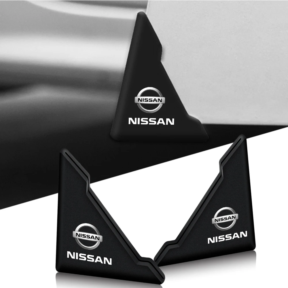 2pcs Car Door Corner Silicone Anti-collision Protection Sticker For Nissan Nismo X-Trail 1 Qashqai Tiida Patrol Murano Leaf Juke