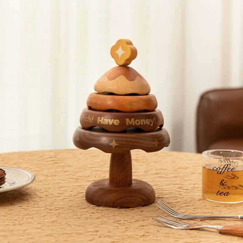 Heat insulation pad Solid wood fortune tree Dining table Anti-scalding and high temperature household coaster Creative ornament
