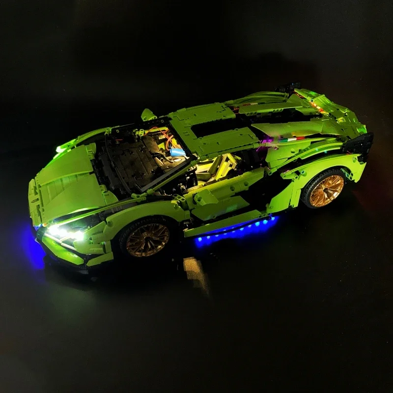 

LED Light Compatible For Lamborghini SIAN FKP 42115 Building Blocks Remote Control Lamp (Not Include Building Blocks) Christmas
