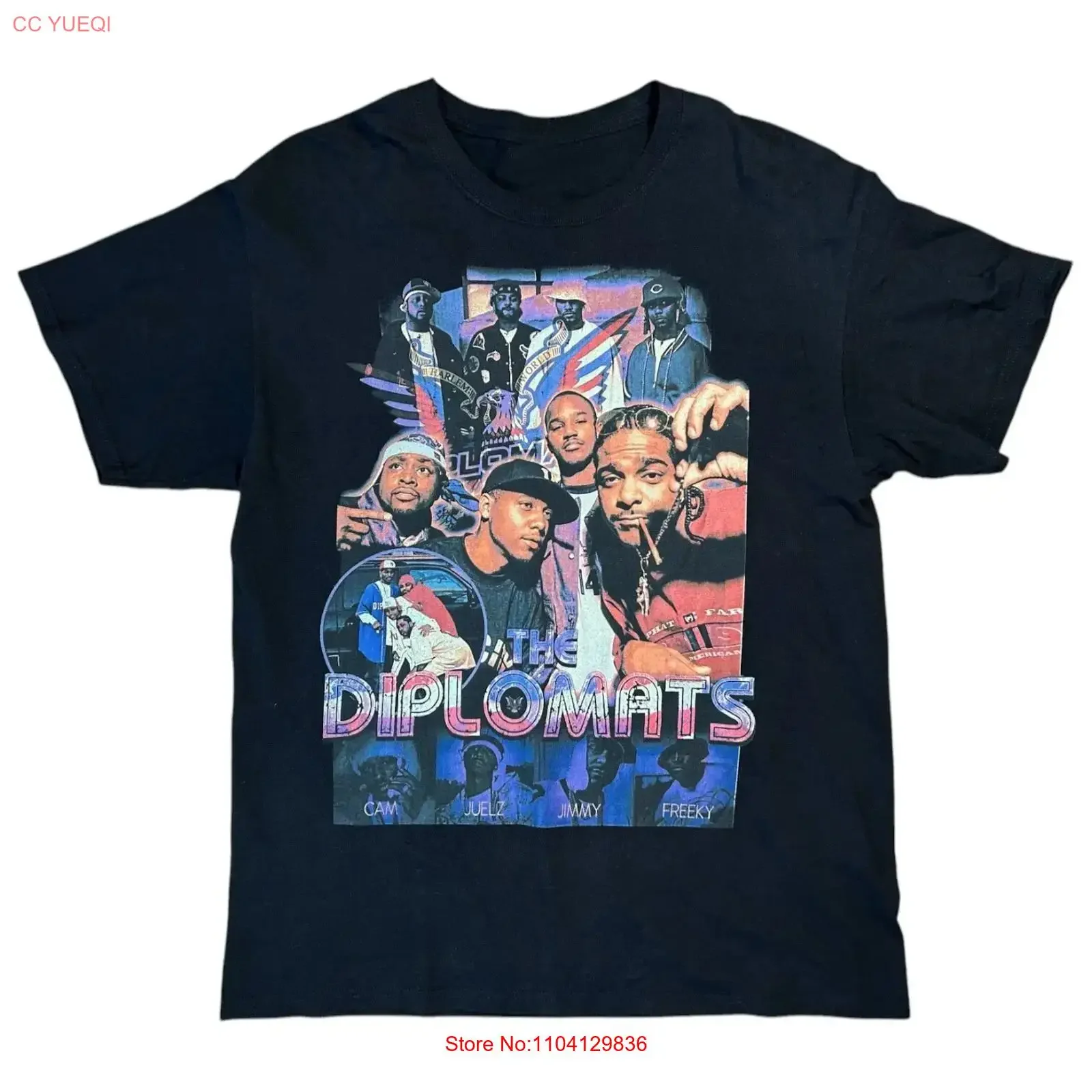 NEW 00s Dipset Camron Jim Jones Diplomats T Shirt Size S 5XL Reprint vintage Washed Stretched designer clothes Casual Soft