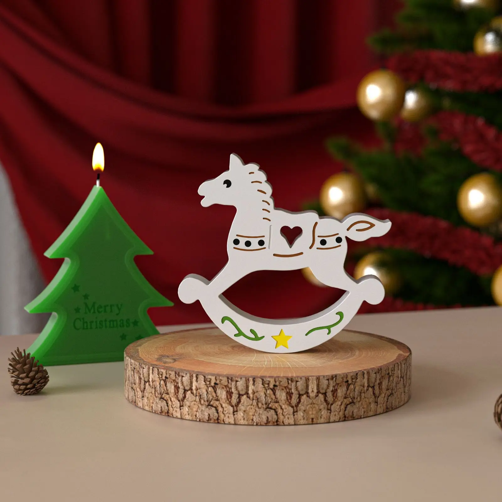 New Hot Mould DIY Christmas Reindeer Rocking Horse Five-Pointed Star Angel Boy Candle Molds Ornament Aromatherapy Plaster Mold