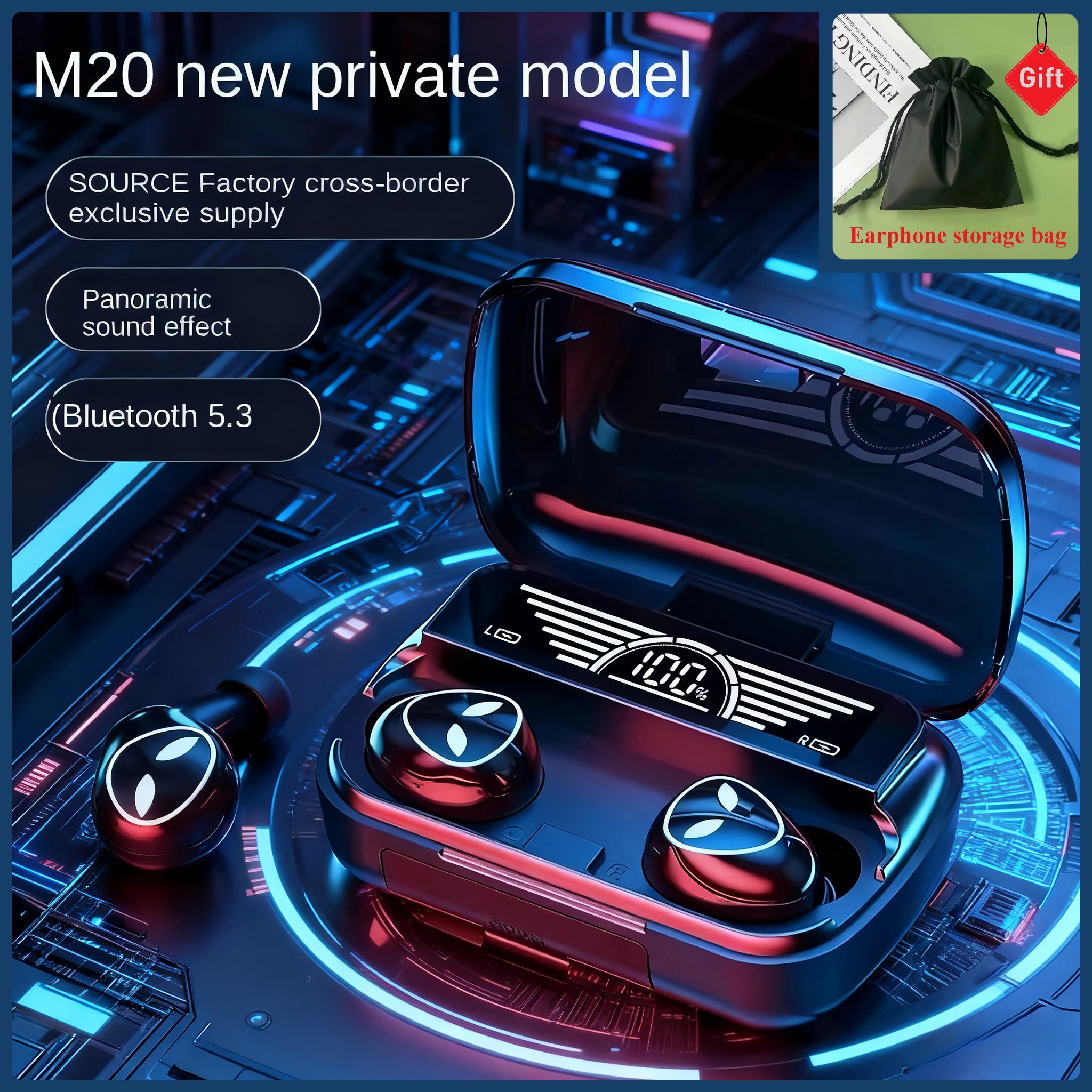 

TWS Earbuds TWS Earphone Intelligente Touch Control Wireless Bluetooth-compatible Headphones Waterproof LED Display With Mic