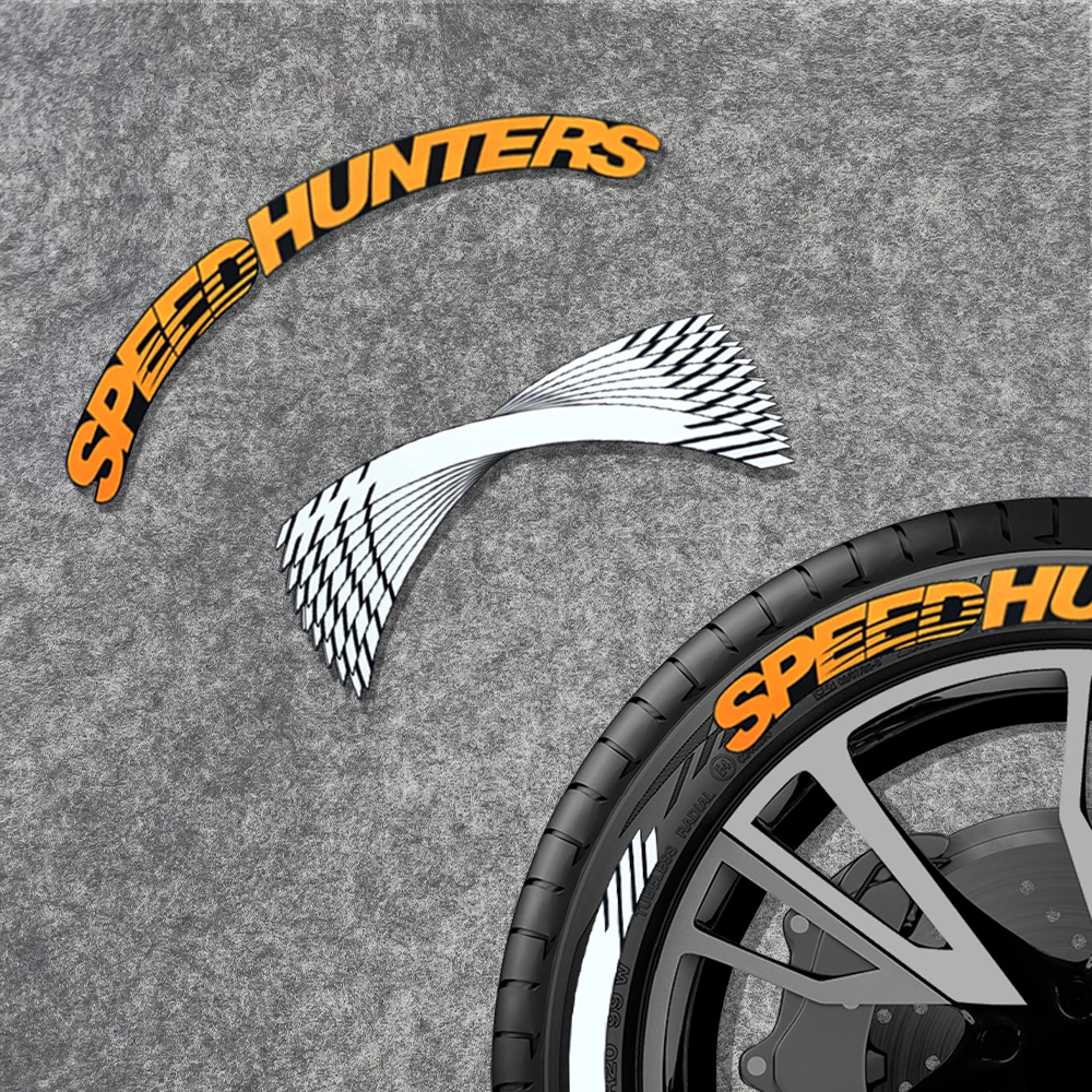 Car Tire Decals Car Tuning Universal 3D Permanent PVC Joined Tire Decor Stickers SPEEDHUNTERS Label Letters for 4 Tires