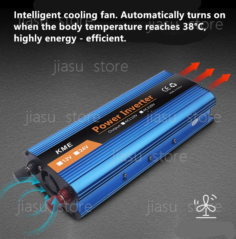 500W 1200W 1600W 2400W 12V 24V 36V 48V 60V to 220V Single Digital Display Smart Power Car Inverter Power Converter view 5