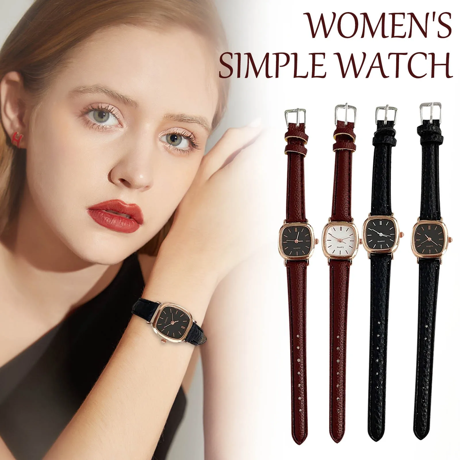 Ladies Watch Leather Strap Analog Quartz Fashion Temperament Ladies Watch Elegant Woman Accessories for Women moda mujeres