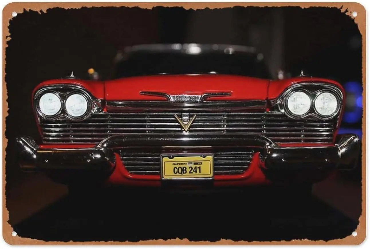 Car Enthusiast Metal Sign - Stephen Kings Christine  Classic Muscle Wall Art Garage Decor Essential for Petrolheads-alumin