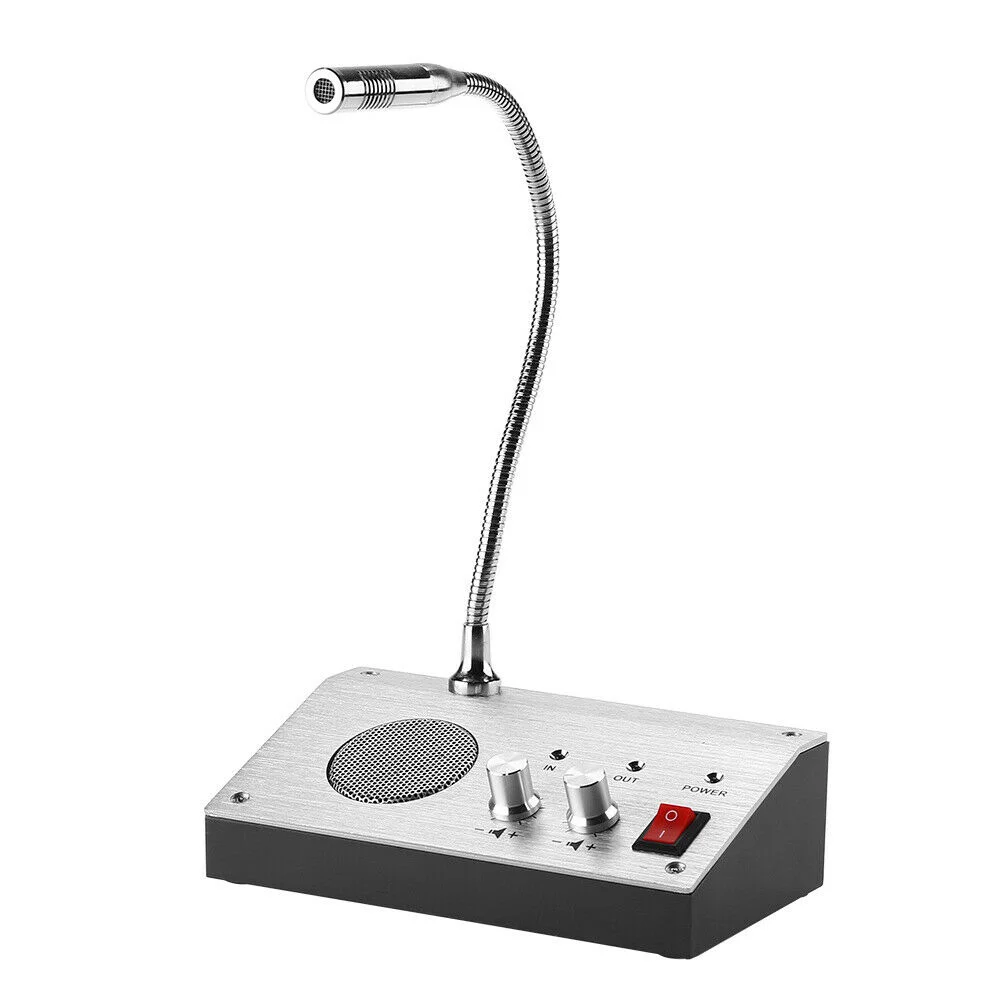 

Dual-Way Talk Through Window Glass Counter Intercom for Station Office Bank