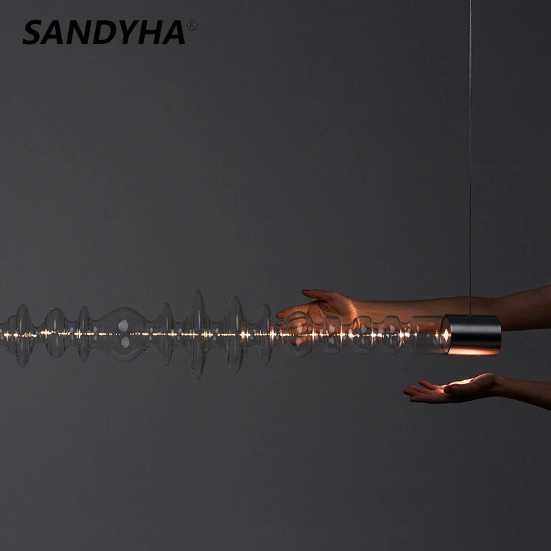 sandyha lustre de vidro long strip lampada led para sala de jantar moderno e minimalista pingente home design bar e ilha 01