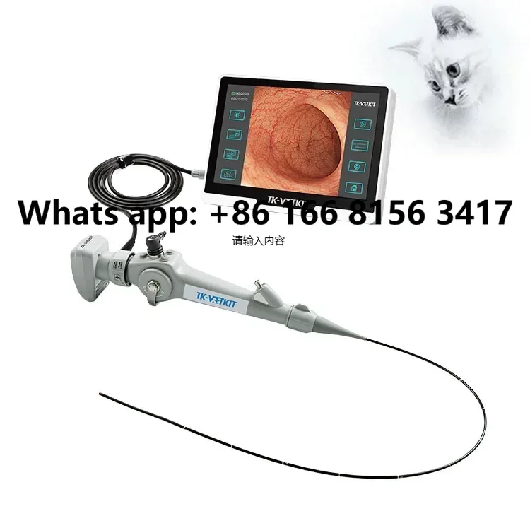 Portable Veterinary Endoscope system Cat and dog Bronchscopy 2.8mm diameter Small Animal endoscope