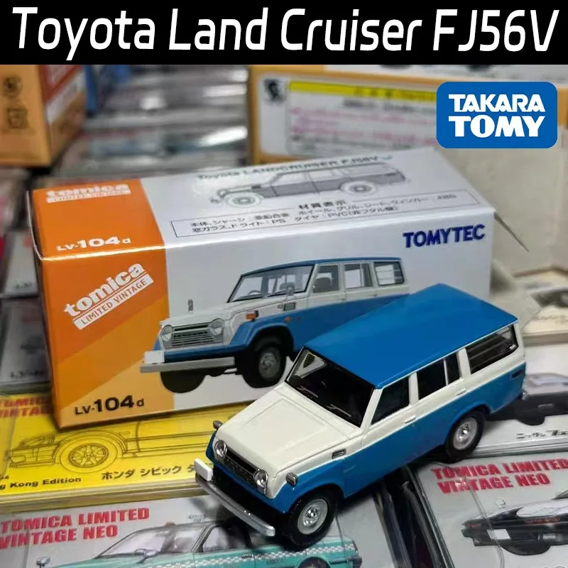 تاكارا تومي تومييتيك 1/64 TLV--104d تويوتا لاند كروزر FJ56V سبيكة موتور مركبة دييكاست نماذج سيارات لعب جمع هدايا الصبي #2