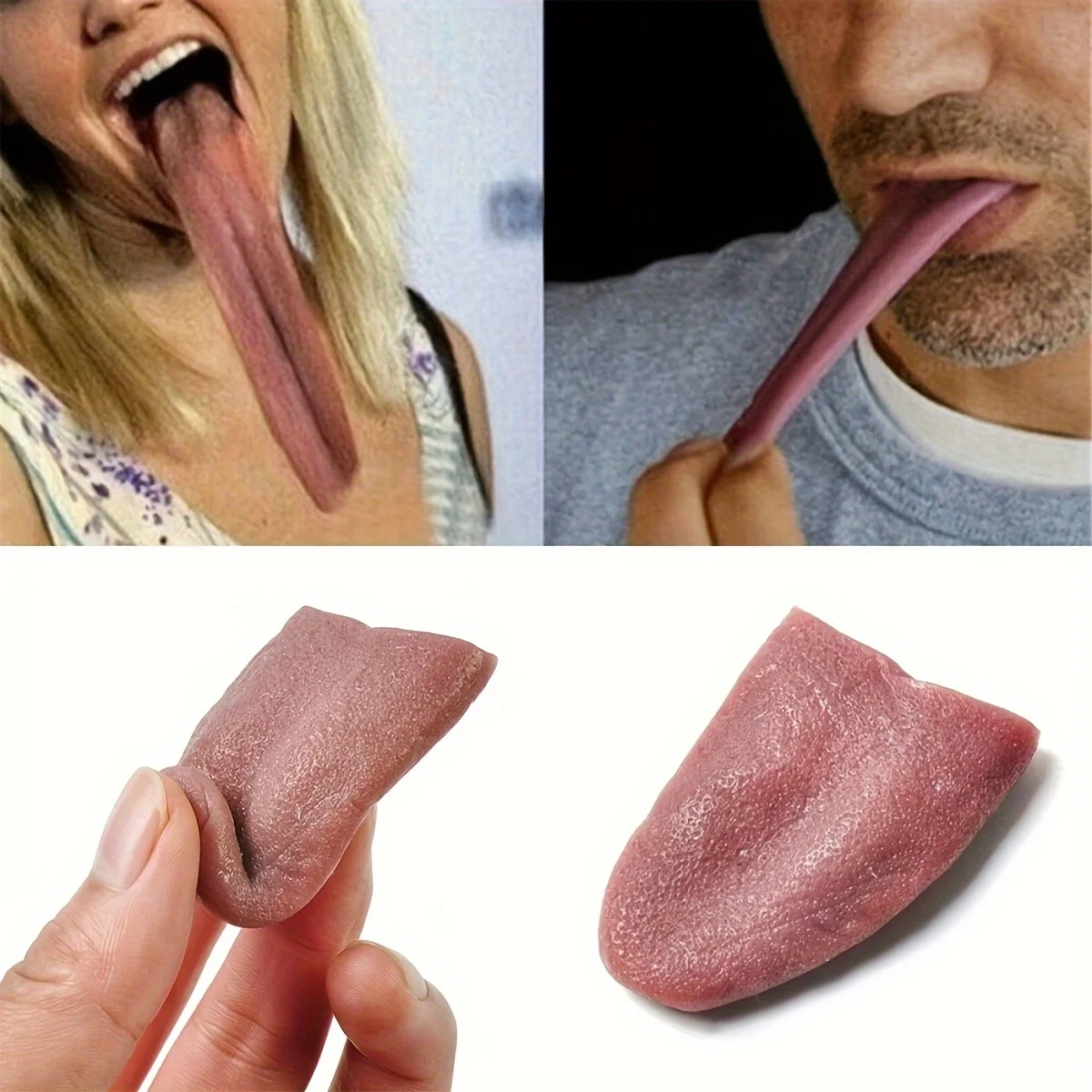 قطعة واحدة من اللسان المزيف المضحك - دعامة مزحة الهالوين، هدية حفلة مبتكرة للبالغين