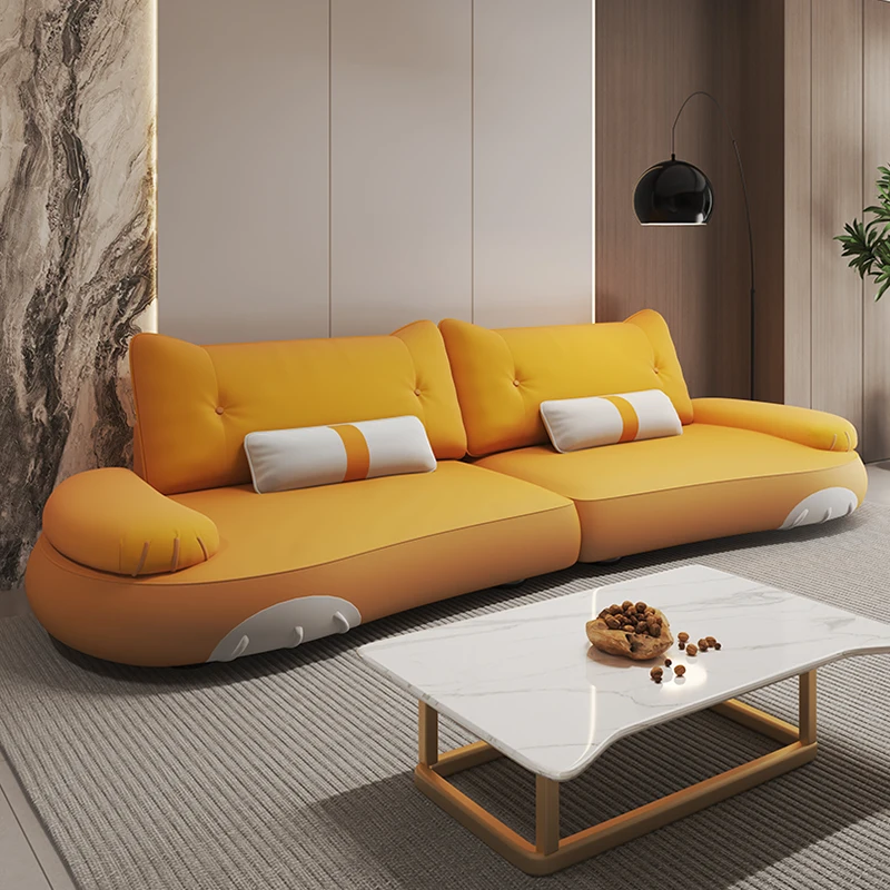 

Leather Children Living Room Sofas Cute Floor Lounge Human Dog Bed Living Room Sofas Lazy Cute Couch Muebles Trendy Furniture