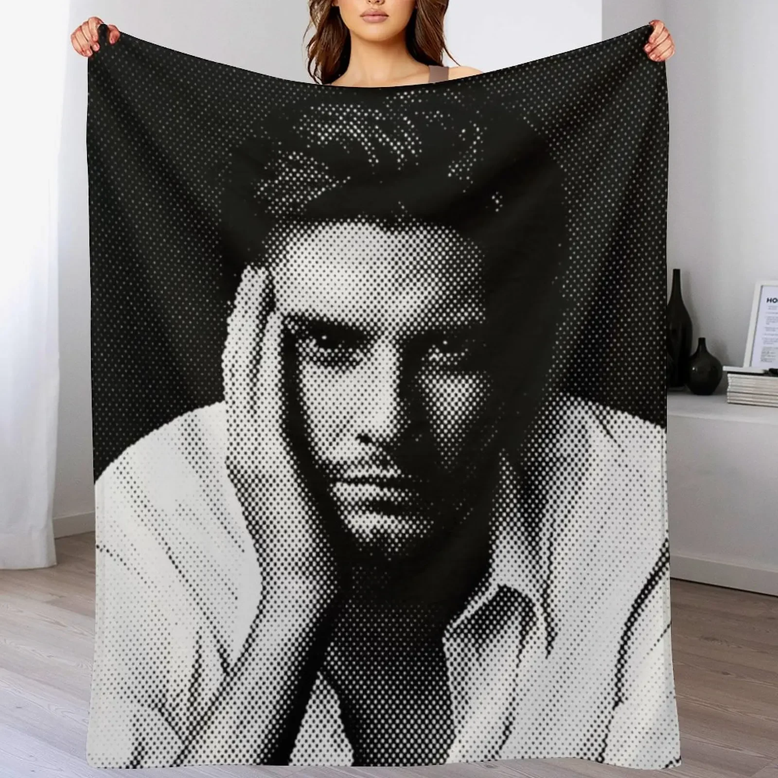 

Ben Barnes Black & White Portrait Throw Blanket Soft Sofa Throw for winter Plaid on the sofa Blankets