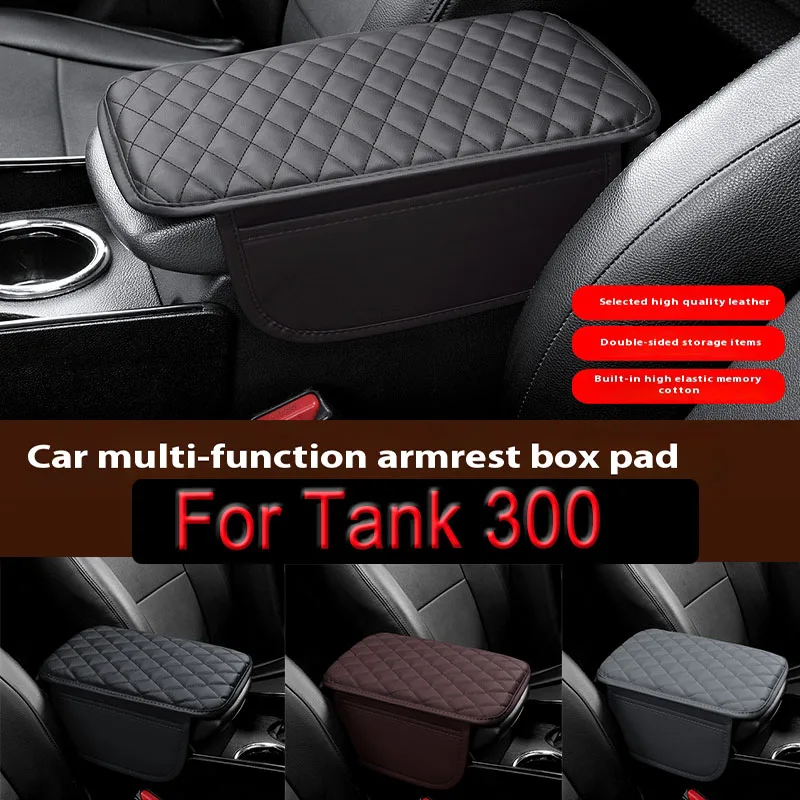 Car Interior Accessories Armrest Box Height Increase Pad Storage Bag Center Console Protector Cover for Great Wall Tank 300