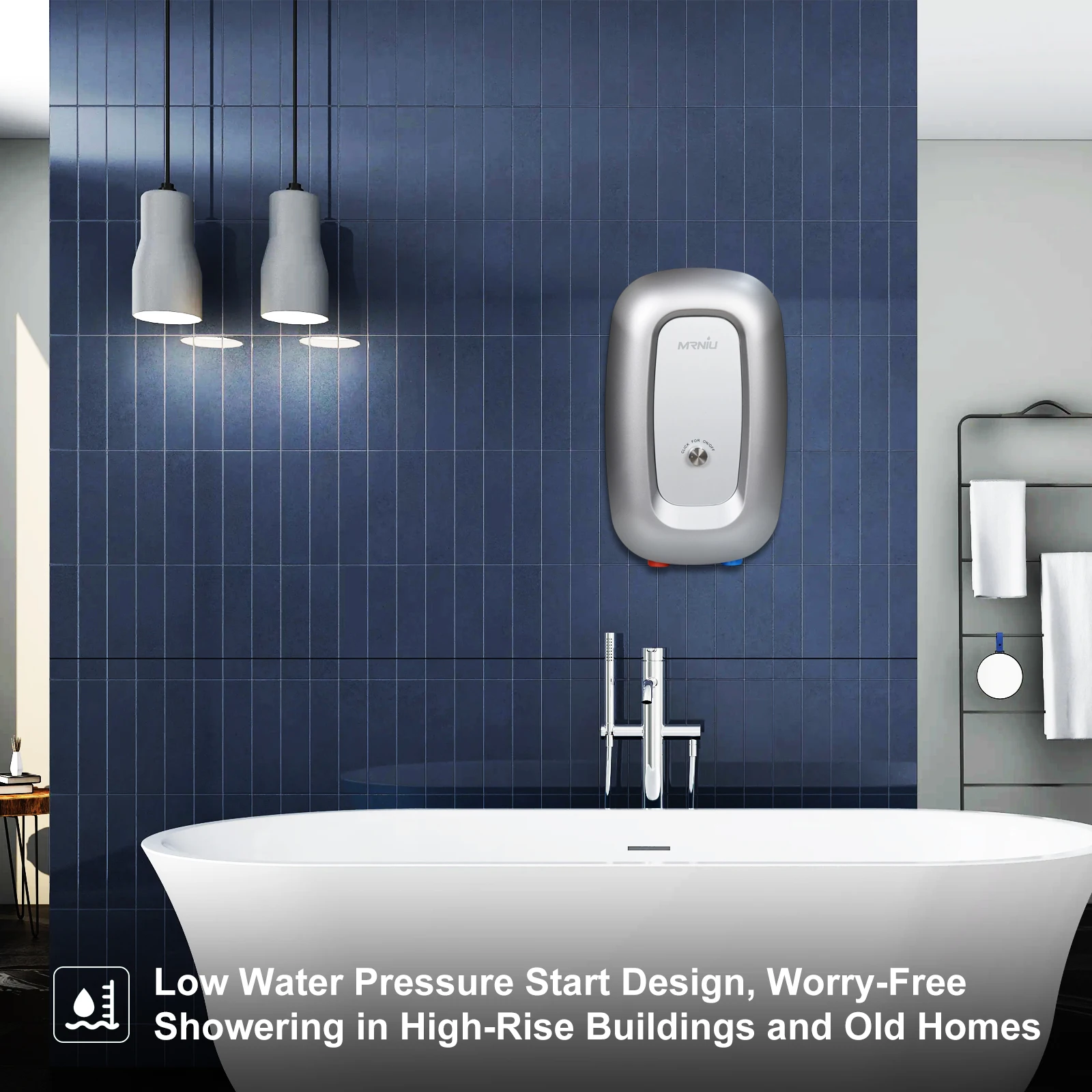 즉석 전기 무탱크 온수기 샤워 욕실 욕조 온수기 220V 7000W 노브 호텔 가정 아파트 가족용