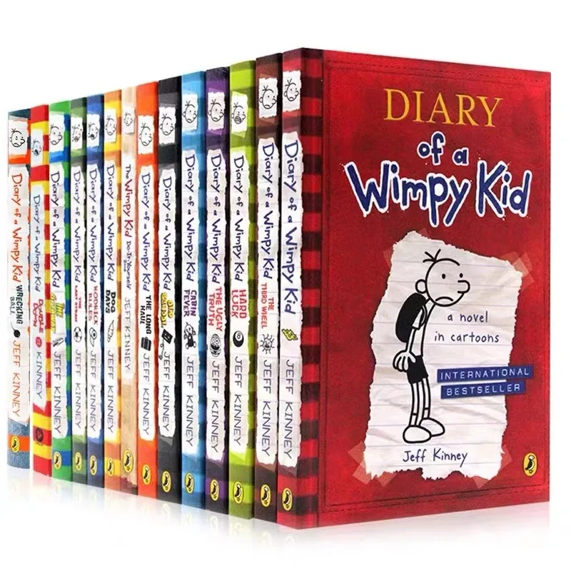 

Random 2 Different Books English Diary of A Wimpy Kid Comic Novel Storybook Children Reading Literature Gift