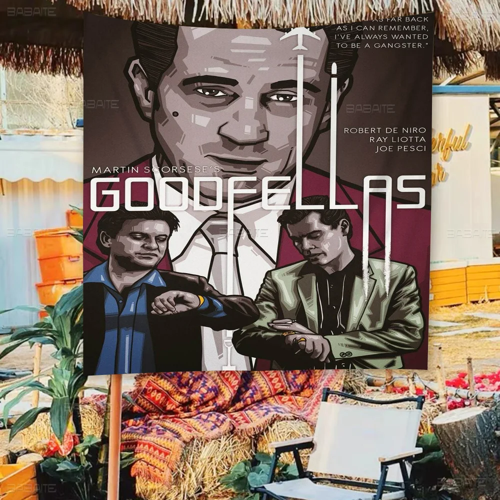 Classic Retro Movie GoodFellas Anime Chart Flag For Living Room Home Dorm Decor Art Home Decor Banner