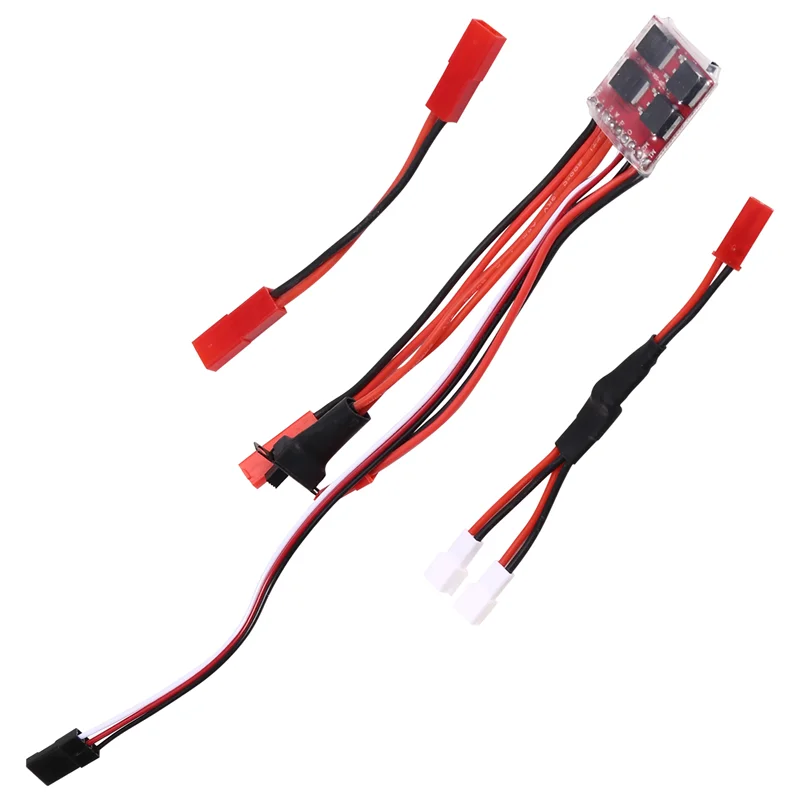 AAAEL-Compact 30A ESC للمحركات المصقولة، 4-8 فولت مع أسلاك JST لسيارات التحكم عن بعد