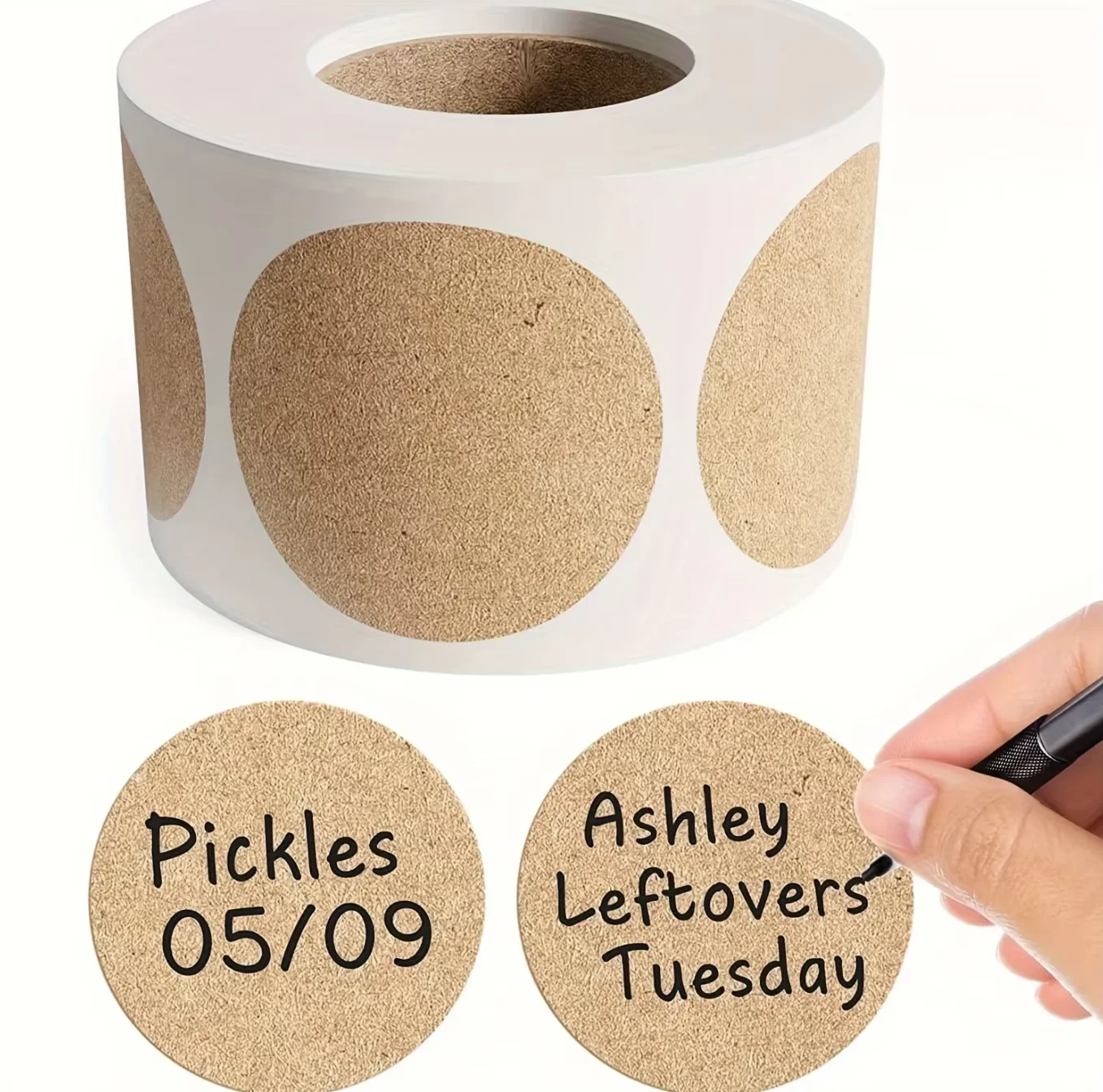 2.5/5cm Kraft Paper Stickers R - Sticker Label Roll 评论和价格