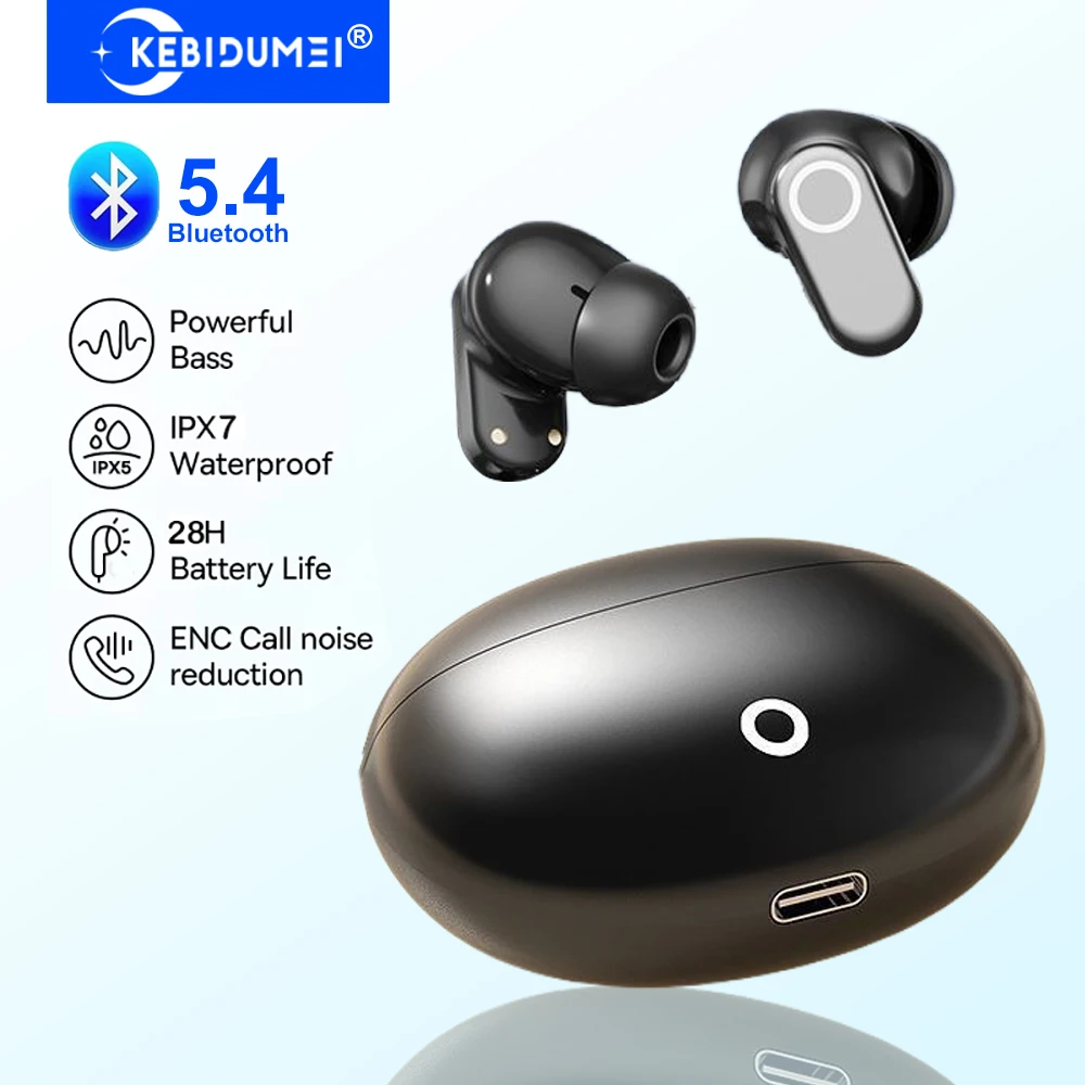 

Mini Bluetooth 5.4 Earphones TWS Wireless in-ear Headphones Touch Control Gaming Headsets HiFi Stereo Noise Cancelling Earbuds