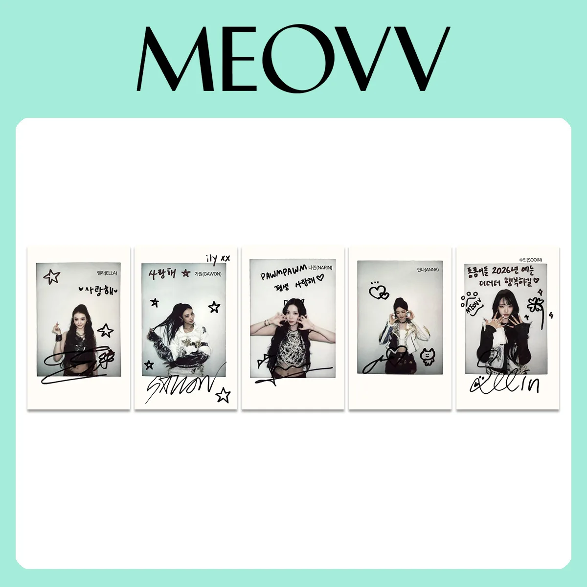 5Pcs Idols Meovv Ph…