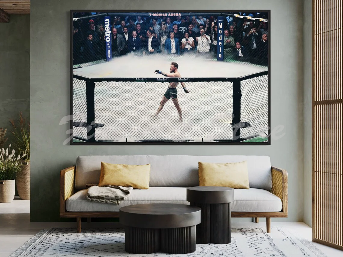 بوكسر بطل كونور ماكجريجور من القماش صور فنية جدارية لألعاب كمال الأجسام واللياقة البدنية والرياضة للرجال صور لغرف الصالة الرياضية في المنزل #3