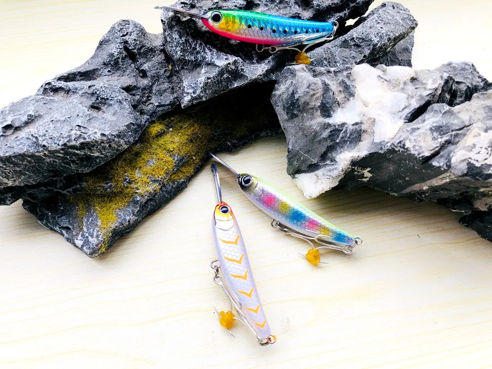 Sinkender Minnow-Angelköder, 63 mm/17 g, künstlicher Bleistiftköder für Barsch-Forellen-Angelköder – Detail 10