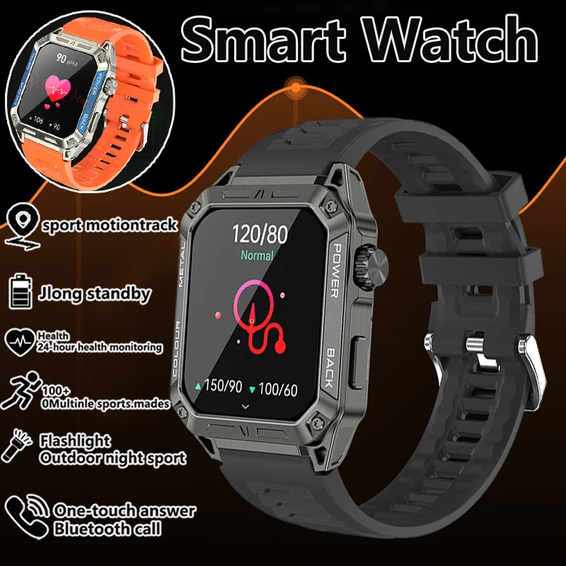 

New Men's Smart Watch With Heart Rate Blood Oxygen Blood Pressure Monitoring IP67 GPS Sports Trajectory Women's Smartwatches