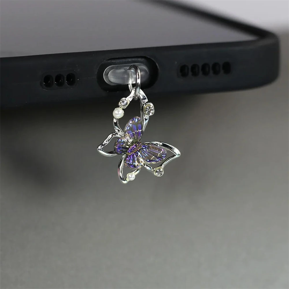 

Type-C Dust Plug Alloy Mobile Phone Dust Plug Butterfly Dust Plug Elegant For Samsung Phone Android Phone Iphone