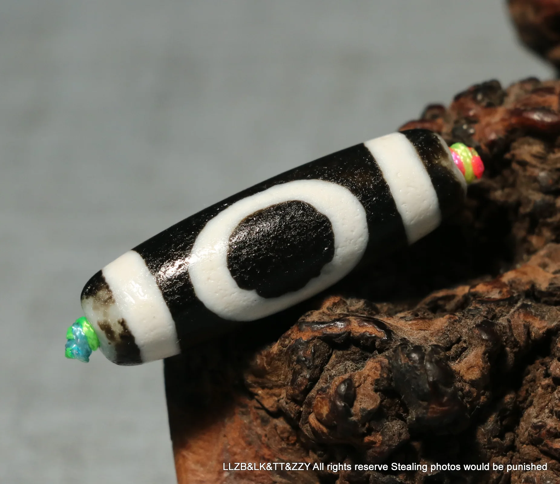 Magic Energy Tibetan Old Agate Harmonious Symbol Heaven&Earth dZi Bead Fit For Making Bracelet  Big Treasure BG UPD1202a