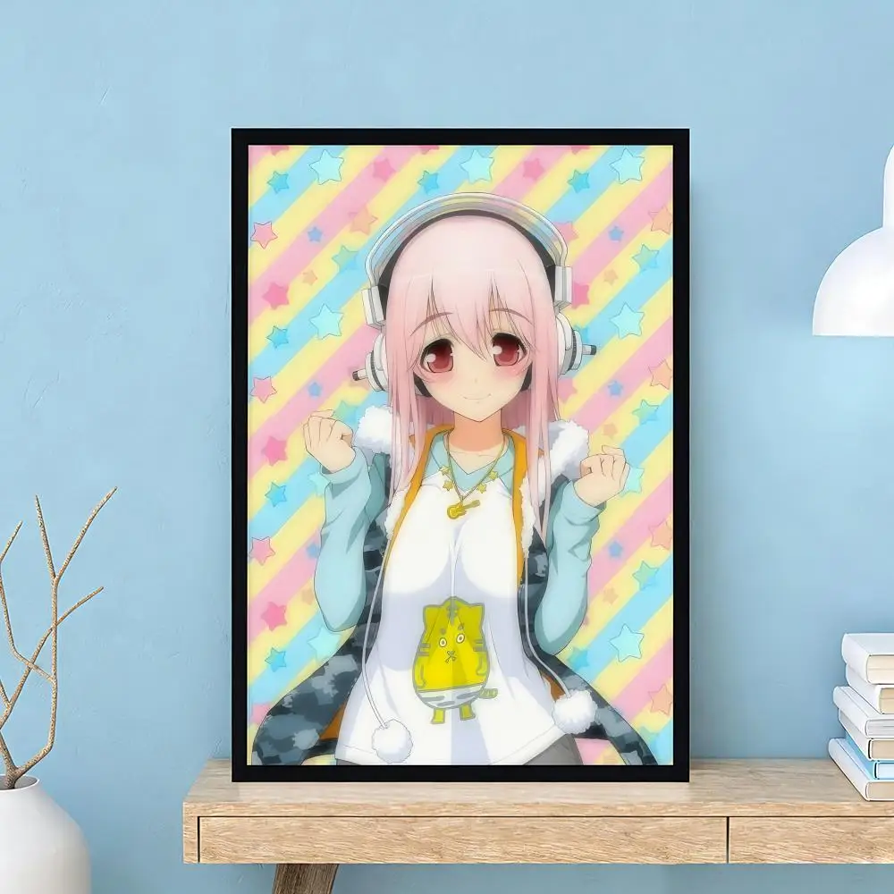 Niedliche, sexy Anime-Figuren, SUPER SONICO-Poster, hochwertige Wandkunst für Zuhause, Schlafzimmer, Wohnzimmer, Flur, perfektes Geschenk – Detail 7