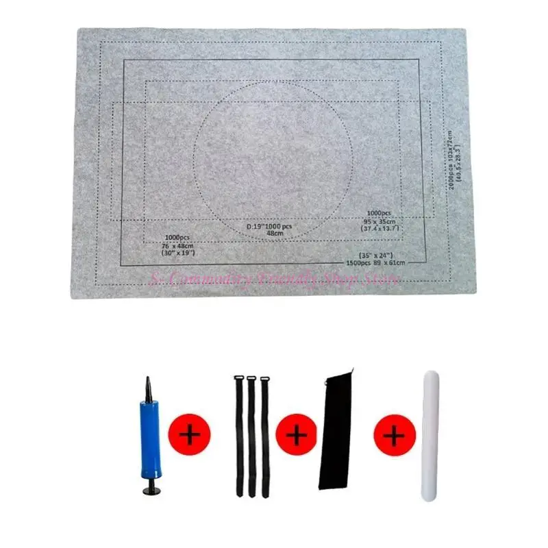 85AE Practical Puzzle Saver Container Mat Roll Pad Puzzle Storage Blanket Set