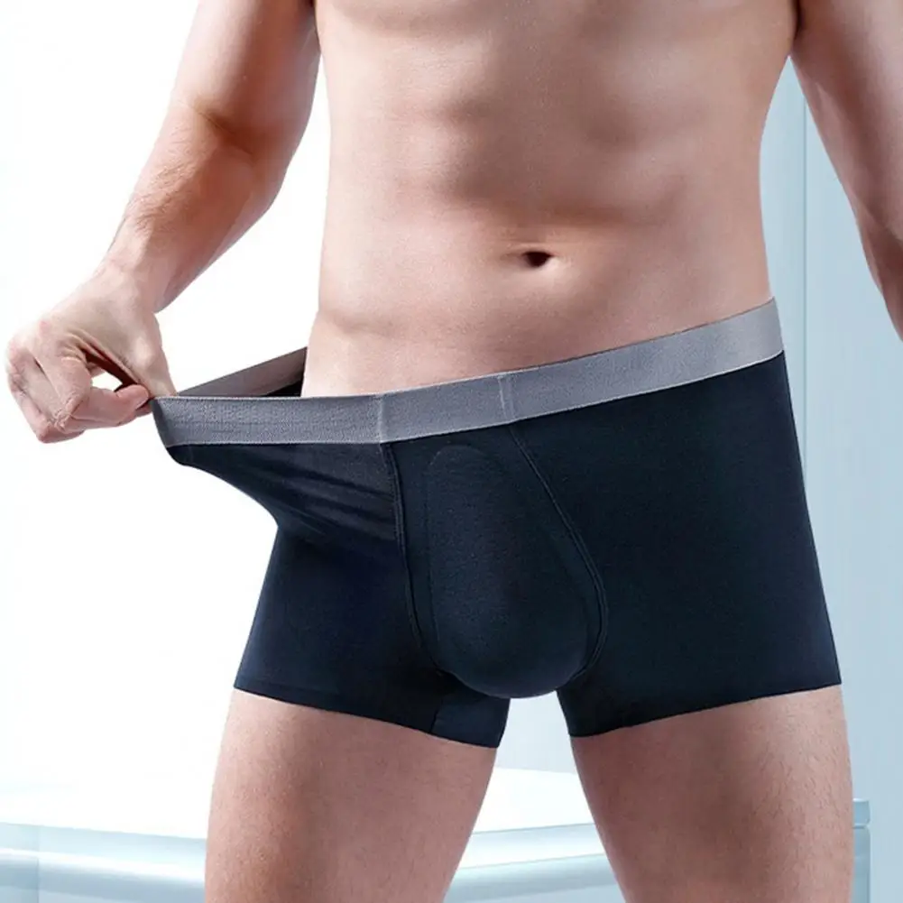 Men Underwear Premium Seamless Men\'s Boxers U Convex Design Wide Waistband Breathable Moisture-wicking Underwear for Comfort Men