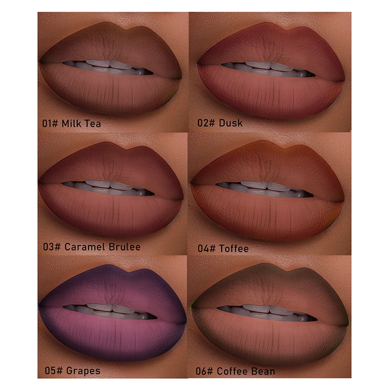 Taps Toelopende Gradiënt Lipliner Matte Zwartbruine Fluwelen Lippenstift Waterdichte Niet Plakkerige Contouren Tint Lipliner Krijt Lip Make-Up