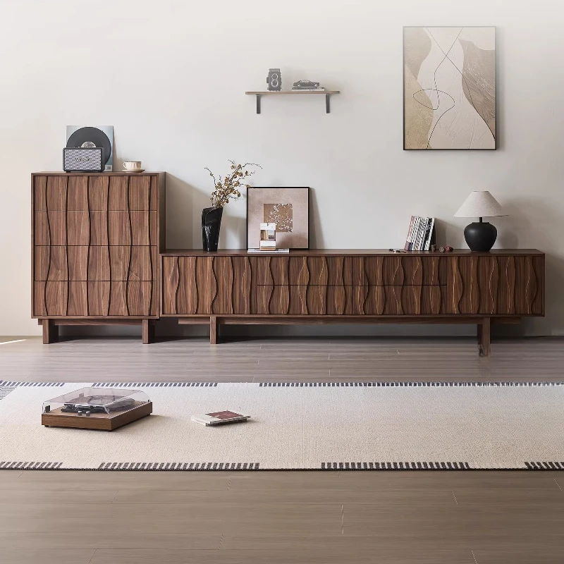 

Medieval TV cabinet, integrated storage locker