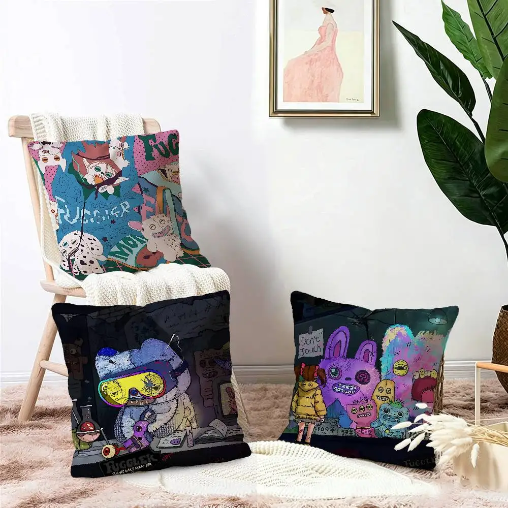 Toy F-Fuggler Office Cushion Pillowcase Car Cushion Cover45X45CM Lumbar Pillowcase Sofa Pillowcover