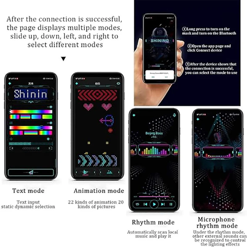 2025 غطاء LED جديد، متعدد اللغات للتحكم في التطبيقات DIY تحرير تضيء قبعة رائعة (النص، الموسيقى، الصورة، الرسم) للرجال والنساء