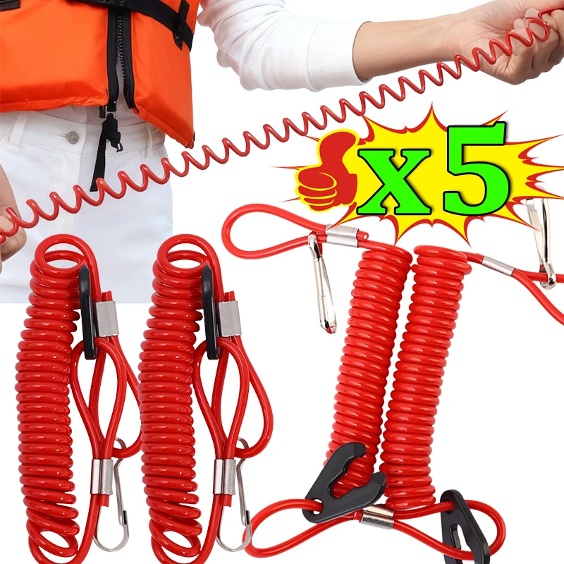 

1/2/3/5PCS Motorboat Emergency Kill Safety Lanyard Universal Emergency Kill Lanyard Safety Lanyard for Outboard Engine Accessory