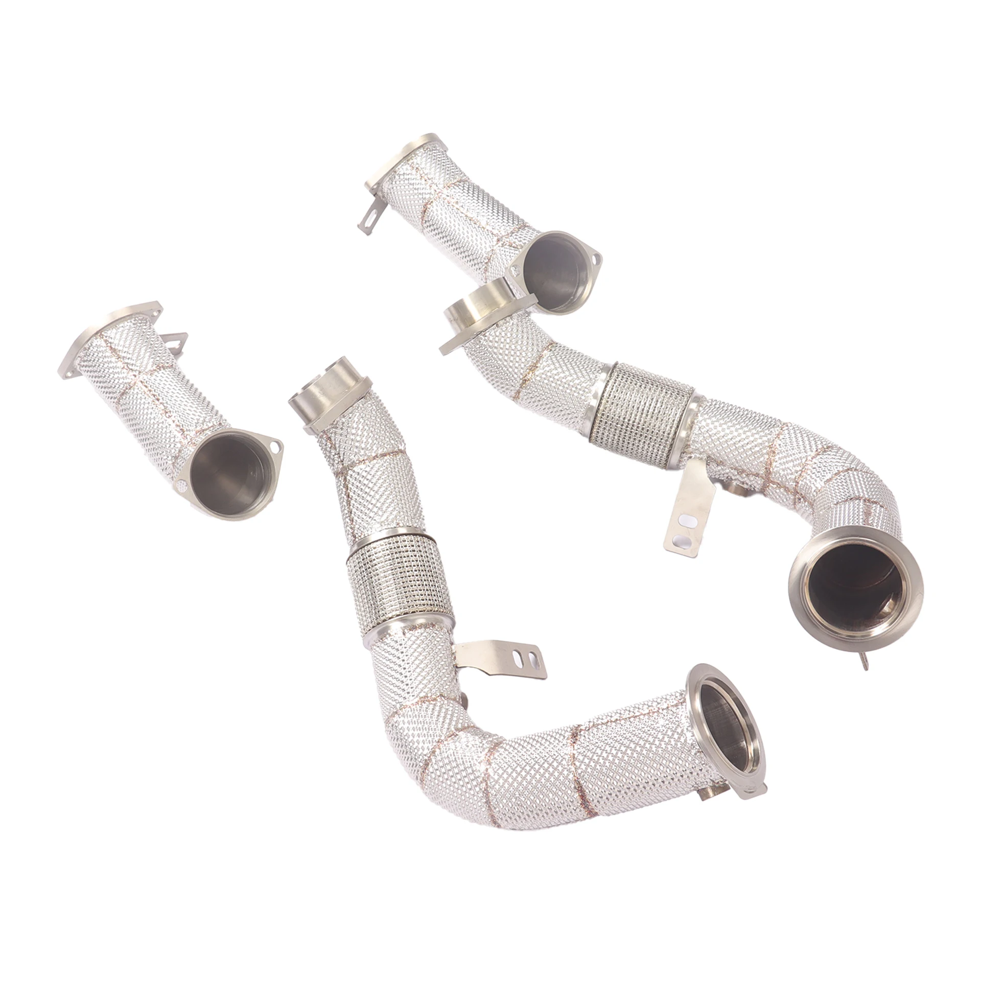 YT High-Performance Exhaust for BMW X5M/X6M (2024+ LCI) 4.4T - Straight Pipe Downpipe, Front Section & Heat Shield