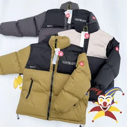 Chaqueta de plumón de gran tamaño para hombre y mujer, Parkas de Patchwork con estampado de gato, de la mejor calidad